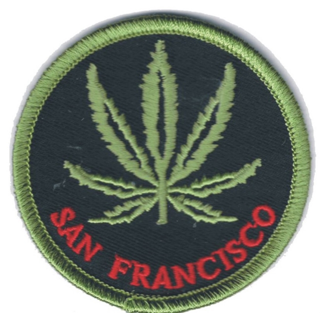 SAN FRANCISCO - LEAF - 420 - MARIJUANA - POT - embroidered patch