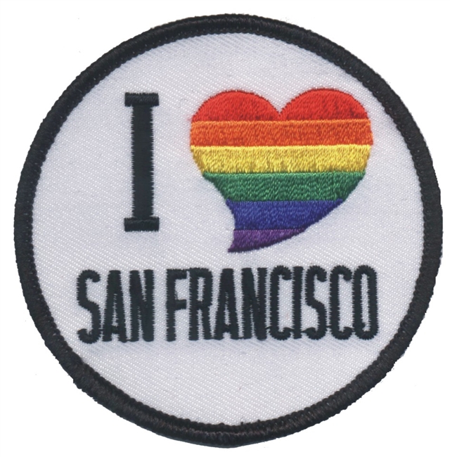 I (rainbow heart) SAN FRANCISCO souvenir embroidered patch