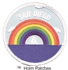 SAN DIEGO rainbow sailboat embroidered patch