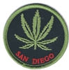 SAN DIEGO - LEAF - 420 - MARIJUANA - POT - embroidered patch