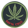 SAN TA CRUZ - LEAF - 420 - MARIJUANA - POT - embroidered patch