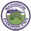 WASHINGTON EVERGREEN STATE souvenir embroidered patch