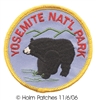 YOSEMITE-39 - YOSEMITE NAT'L PARK black bear souvenir embroidered patch