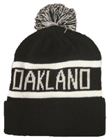 OAKLAND cuffed pom knit beanie hat