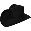 Black felt pinch front hat.