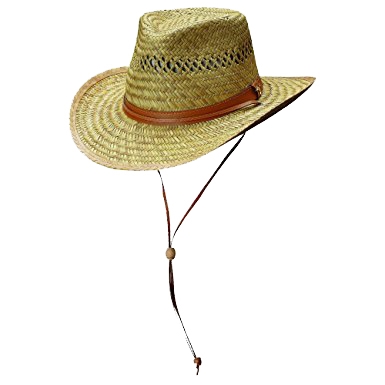 safari style rush straw hat
