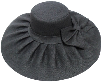 ladies wide brim straw hat: black, brown, cream, or beige