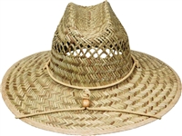 Size 3X lifeguard straw hat with chin cord