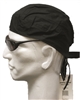 black cotton headwrap (doo-rag, du-rag, durag, kerchief)