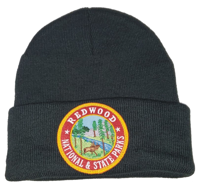 REDWOOD NATIONAL & STATE PARKS black knit beanie