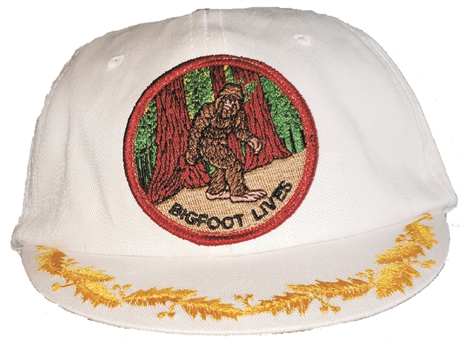 BIGFOOT LIVES child white cotton cap.