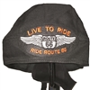 LIVE TO RIDE ROUTE 66 headwrap (doo rag)