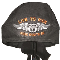 LIVE TO RIDE ROUTE 66 headwrap (doo rag)