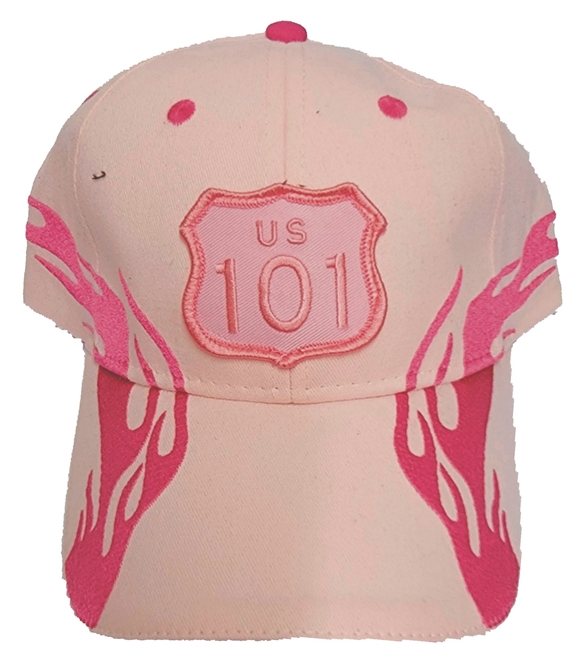 Pink side flame US 101 pink cap