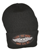 knit beanie with LIVE TO RIDE US 101