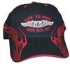 LIVE TO RIDE, RIDE US 101 flame cap hat