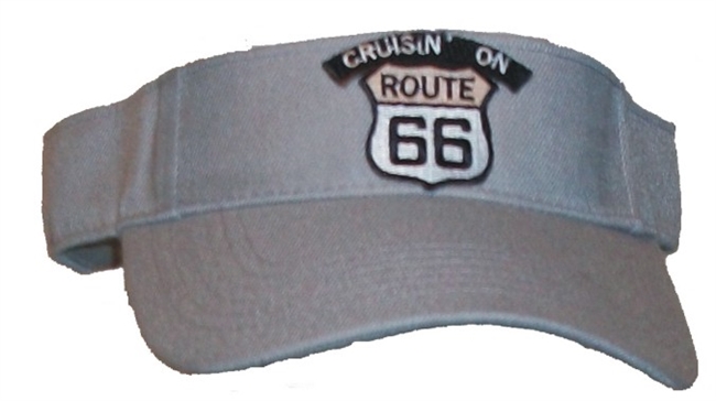 CRUISIN ON ROUTE 66 grey visor