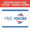 FUCHS Logo Bulk Bin Sticker 600mm x 400mm