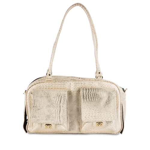 Petote Marlee Bag, Gold Croco Marlee Bag, Designer Dog Bag, Made In The USA Dog  Bag, Purse Dog Bag, Handbag Dog Carrier, Croco Dog Bag