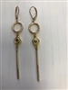 Gold Drop Logo Earrings