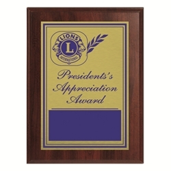 Plaque Presidents Appreciation Award - 6 x 8 inch