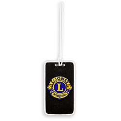 Black Embroidered Logo Luggage Tag