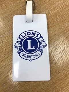 White Logo Luggage Tag