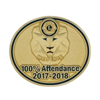 100% Attendance Pin