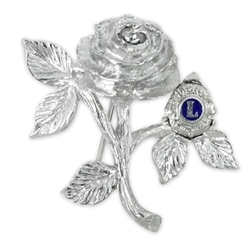 Silver Rose Pin