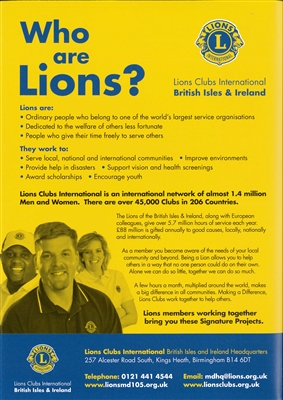 Who Are Lions Membership Poster