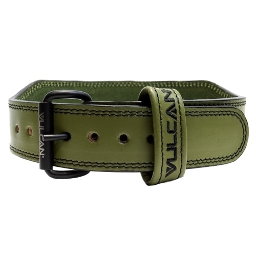 Vulcan Green Leather Weightlifting Belt