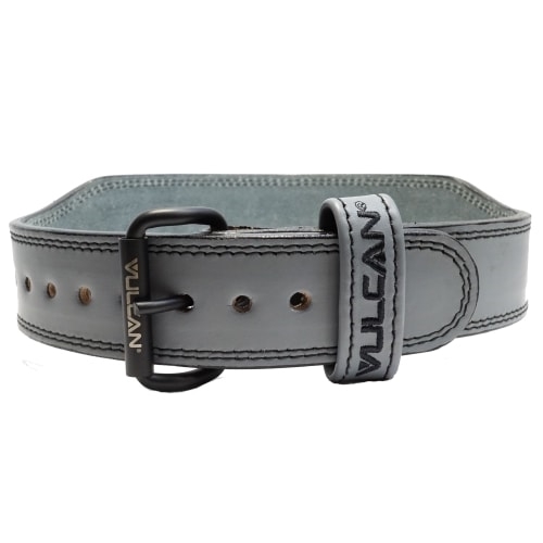Vulcan Grey Leather Weightlifting Belt