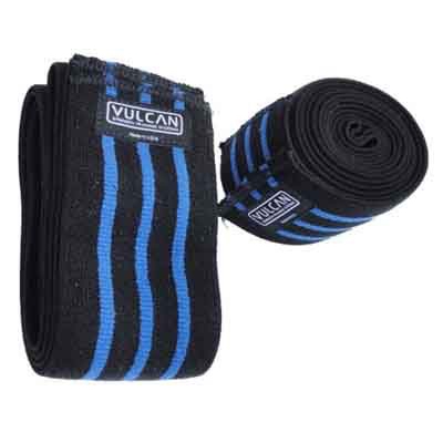 Vulcan Blue Stripe Knee Wraps