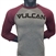 Vulcan Logo Baseball Tee- Grey/Maroon