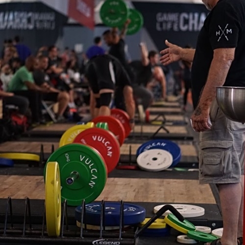 Bumper Plates Used at Events | Vulcan Strength