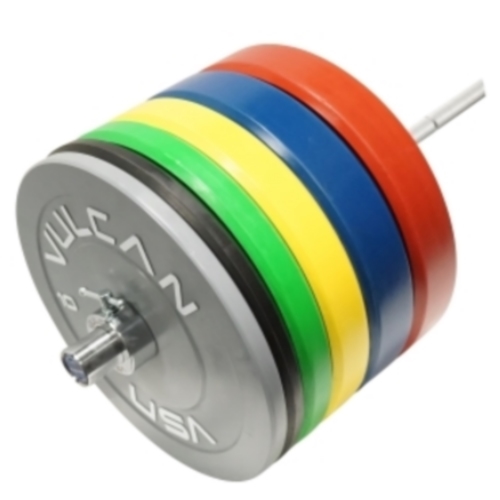 415 lb Color Bumper Plates and Bar Set