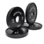 15 lb Black V-Lock Weight Training Rubber Disc set