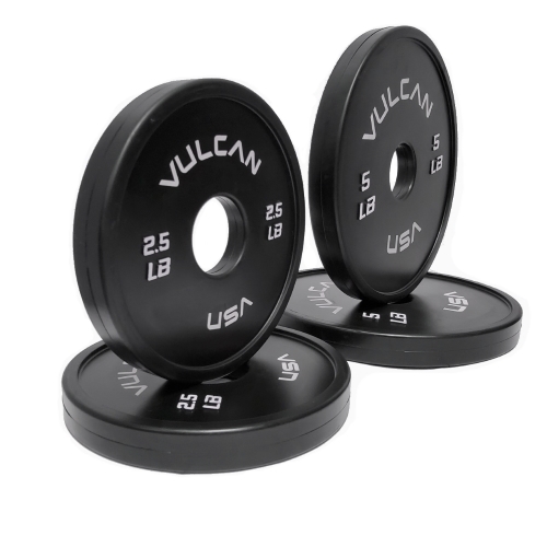 15 lb Black V-Lock Weight Training Rubber Disc set
