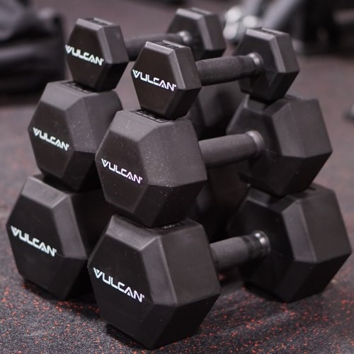 Pro Hex Rubber Dumbbell Sets - Vulcan Strength