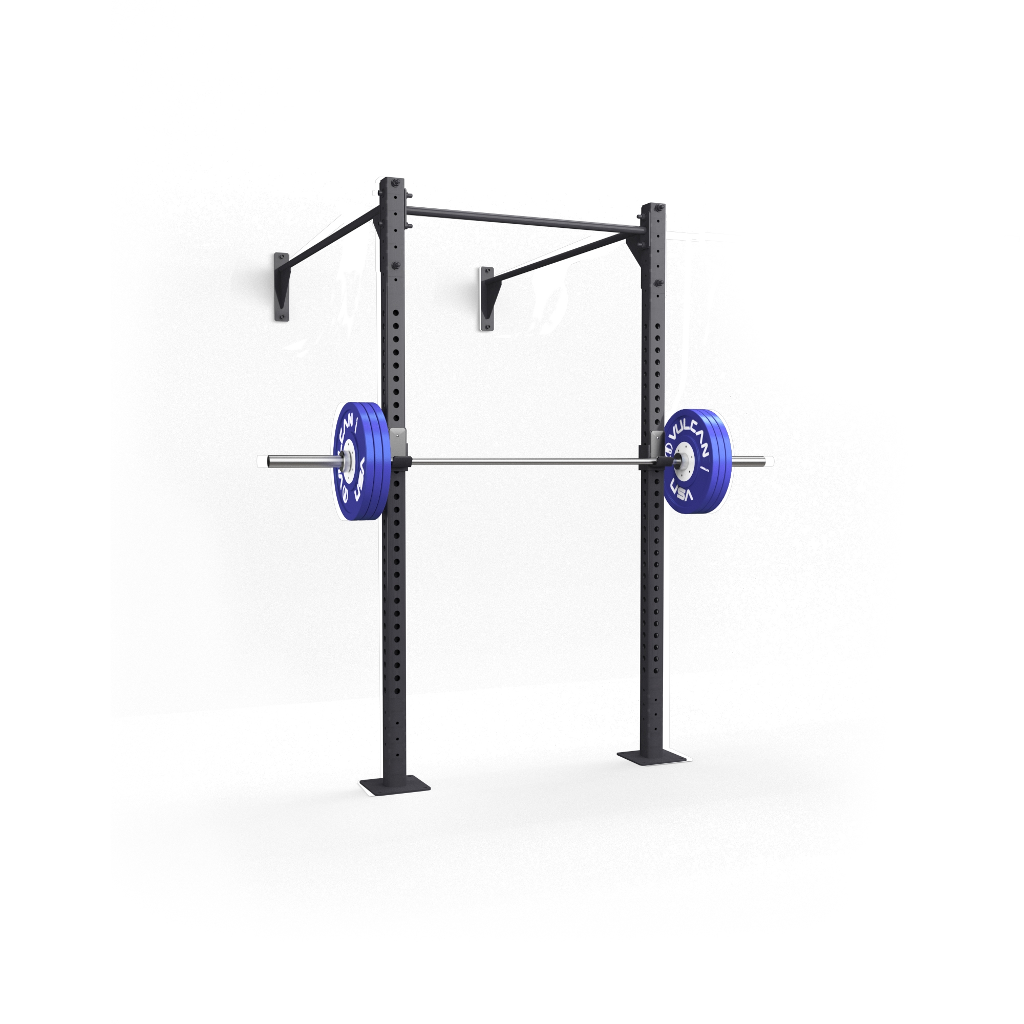 One Deep Wall Mounted Pull up Rig and Squat Rack