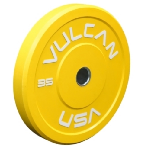 Vulcan 35lb Color Bumper Plate - Yellow (Pair)