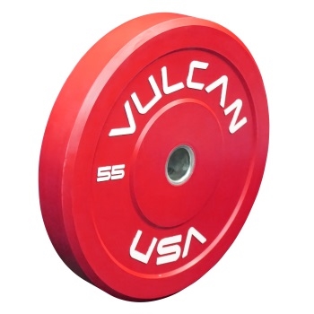 Red 55lb Bumper Plate Pair - In Stock