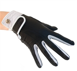 WALTER GENUIN GOLF GLOVE - black-white