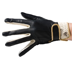 WALTER GENUIN GOLF GLOVE - black-beige