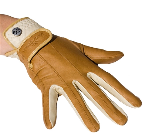 WALTER GENUIN GOLF GLOVE - brandy-beige