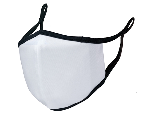 FACE MASK - Adult size - white piquet lux