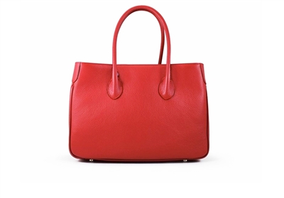 MAXIMA LEATHER HAND  BAG - red