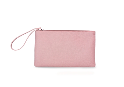 MAXIMA LEATHER WRISTLET POUCH - pink antic