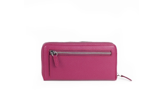 MAXIMA LEATHER WALLET - fuchsia