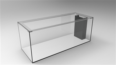 150 Gallon Peninsula Style Starfire Tank with built-in overflow  24x60x24" 12mm